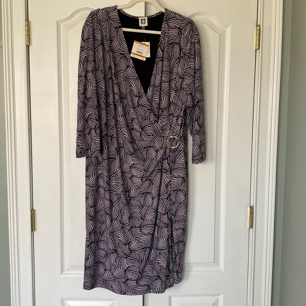 NWT Anne Klein faux wrap dress